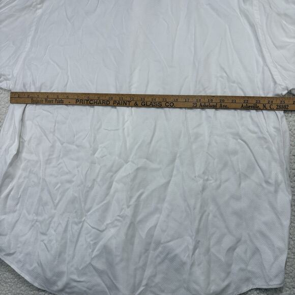 Robert Graham Mens XXL White Colored Flip Cuff Button Up Long Sleeve Dress Shirt - Picture 11 of 12